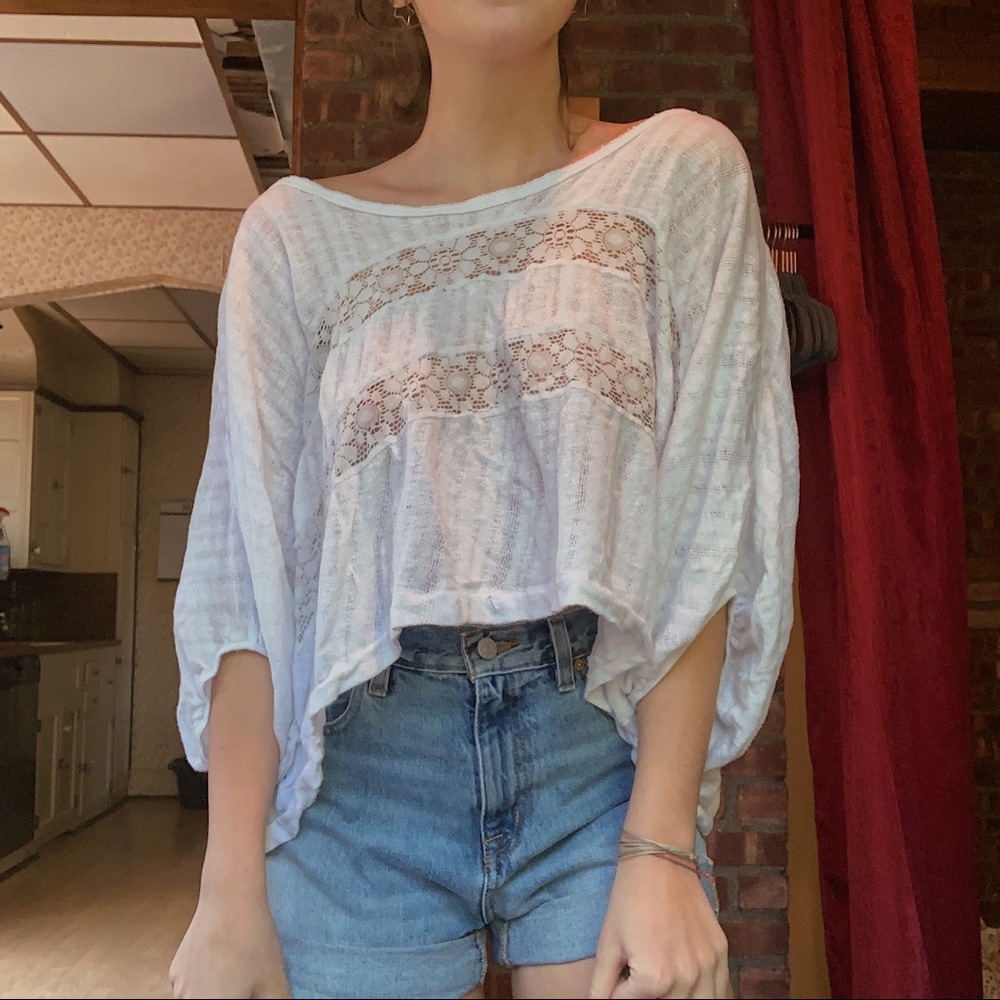 Free People Off the Shoulder Floral Top